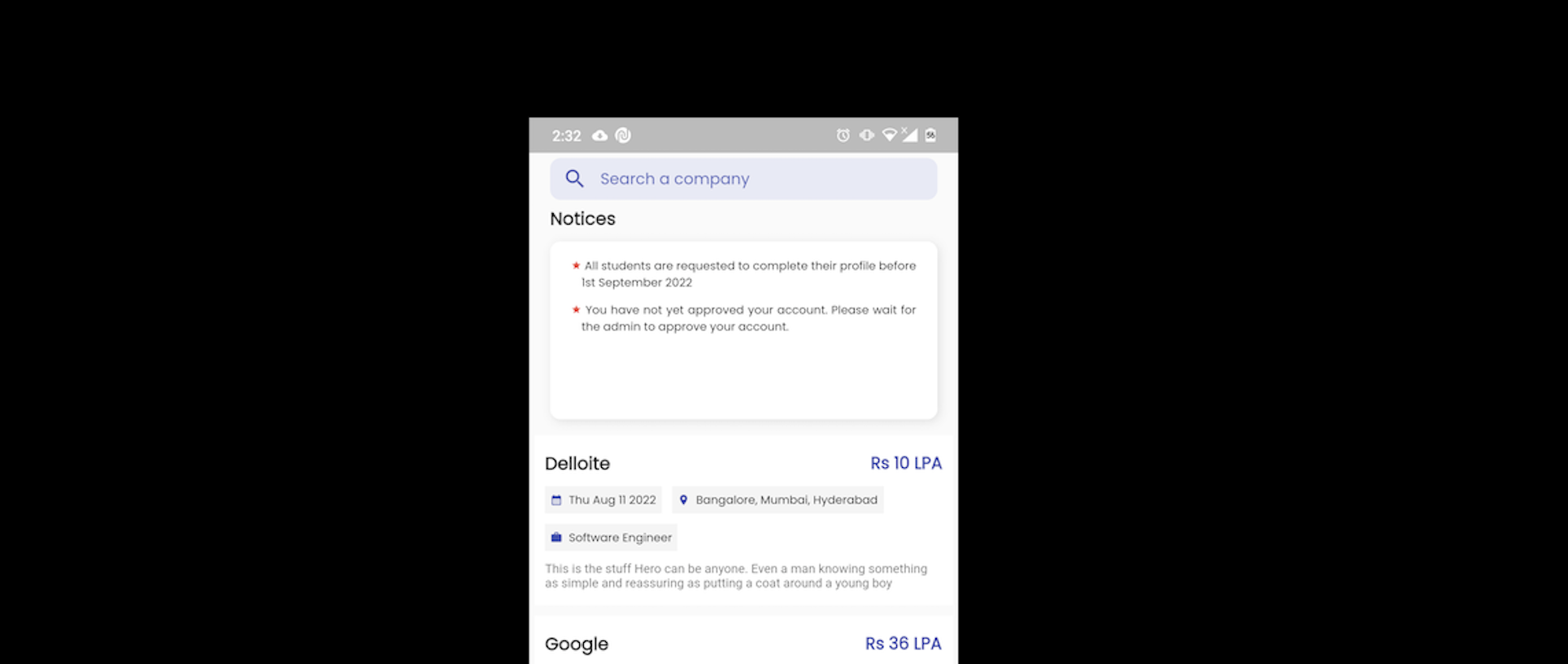 Mobile Application for Students